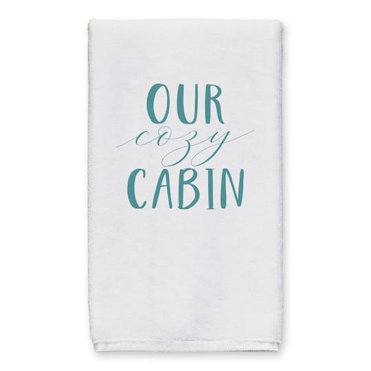 Snowy Town Teal Tea Towels - Set of 2